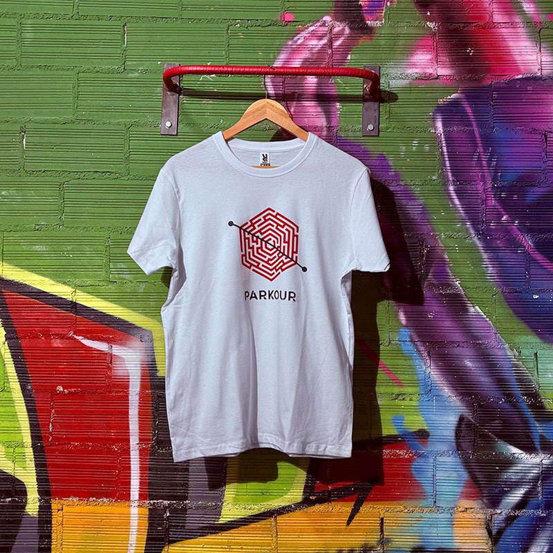 Camiseta Blanca Laberinto Parkour - Imagen 3