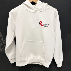 Sudadera Parkour con Capucha Blanca Logo Pequeño