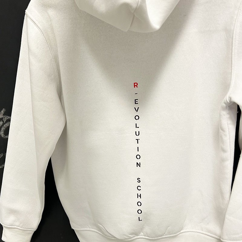 Sudadera Parkour con Capucha Blanca Logo Pequeño - Imagen 2