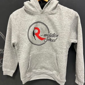 Sudadera Parkour con Capucha Gris Logo Grande
