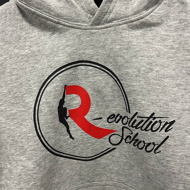 Sudadera Parkour con Capucha Gris Logo Grande - Imagen 3