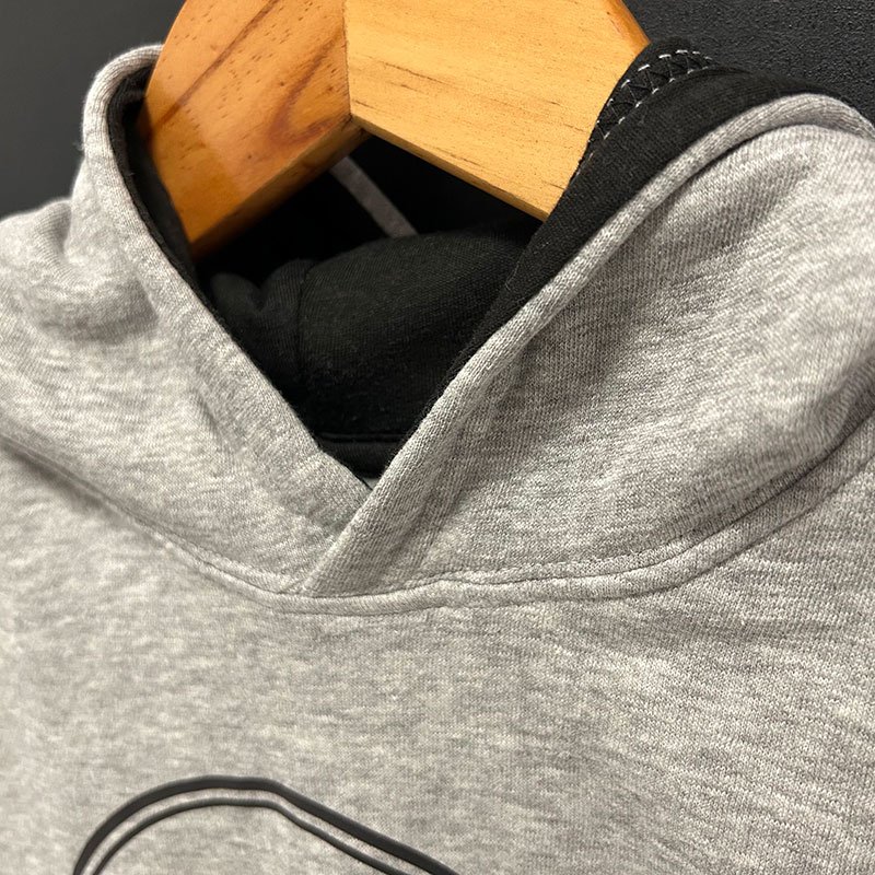Sudadera Parkour con Capucha Gris Logo Grande - Imagen 2
