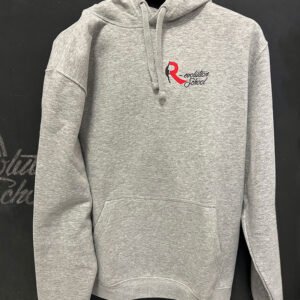 Sudadera Parkour con Capucha Gris Logo Pequeño