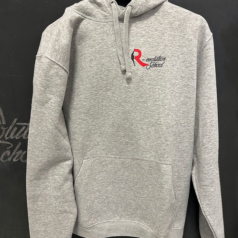 Sudadera Parkour con Capucha Gris Logo Pequeño