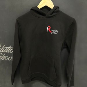 Sudadera Parkour con Capucha Negra Logo Pequeño