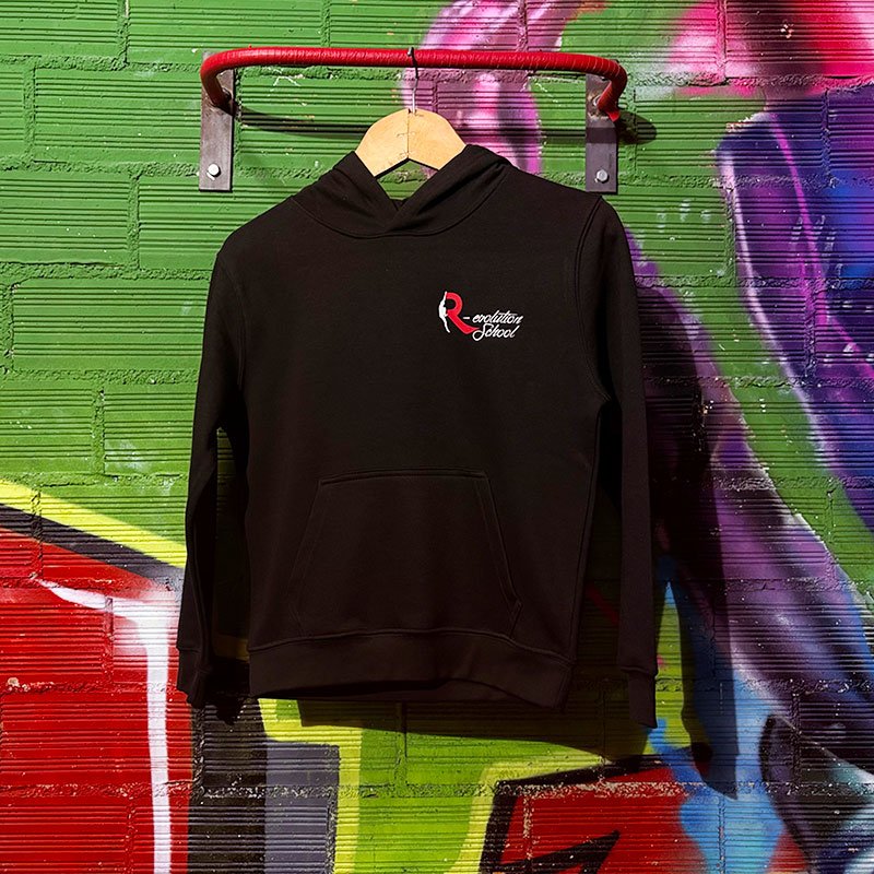 Sudadera Parkour con Capucha Negra Logo Pequeño - Imagen 2