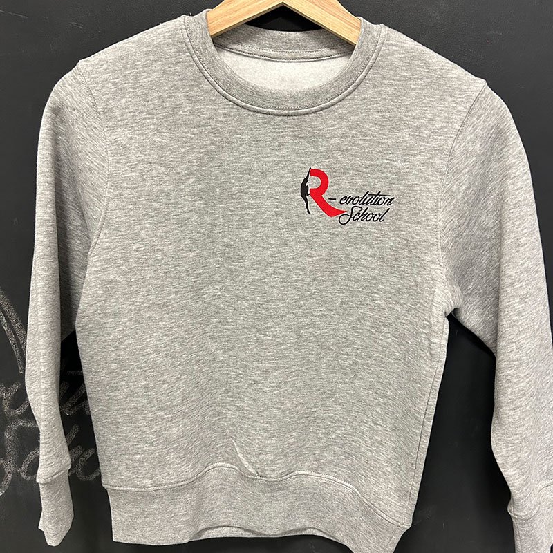 Sudadera Parkour Gris Logo Grande
